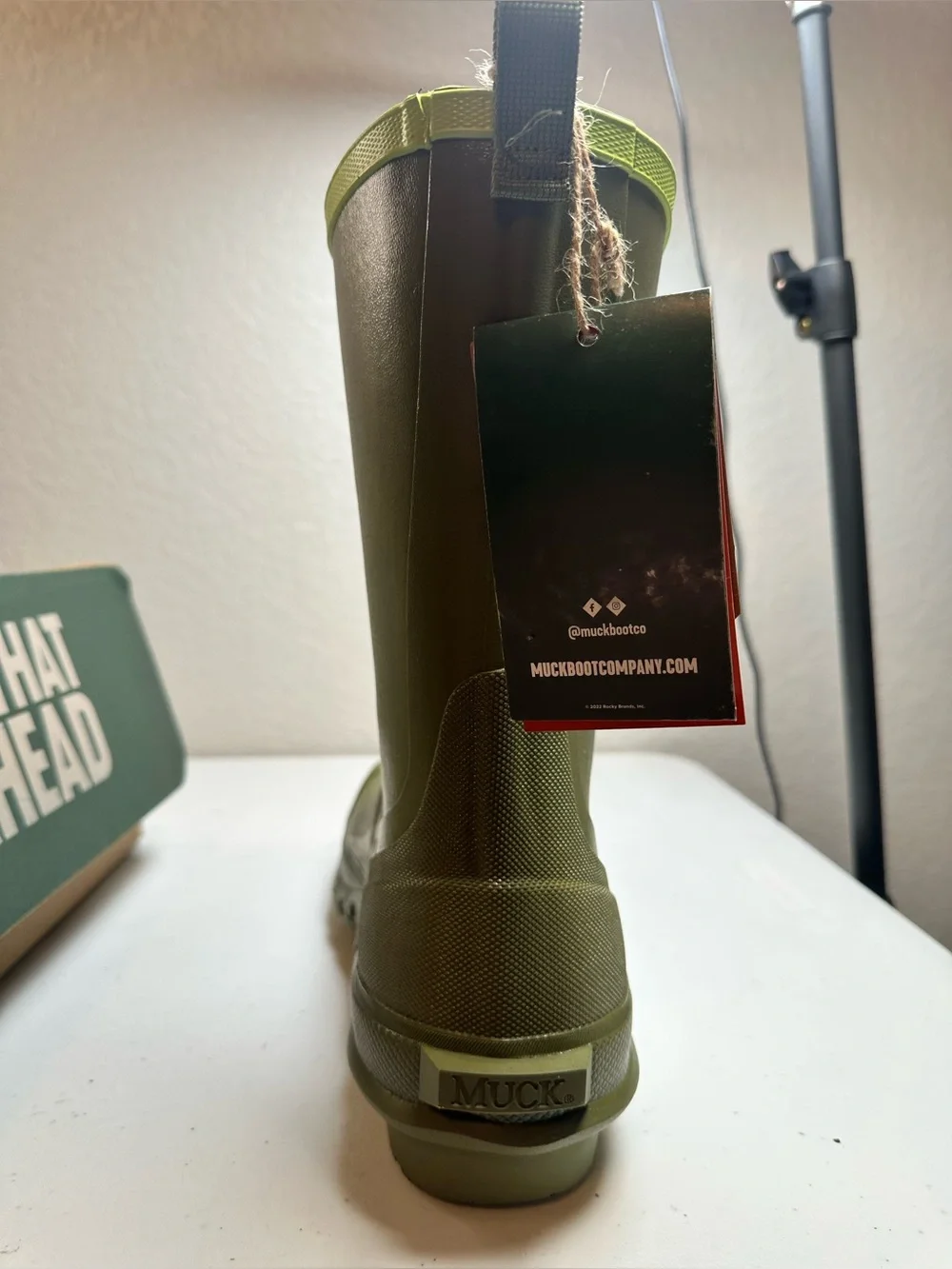 NIB The MUCK Boot Co Men’s Olive Green Harvester 12” Rubber Boot - Size 14